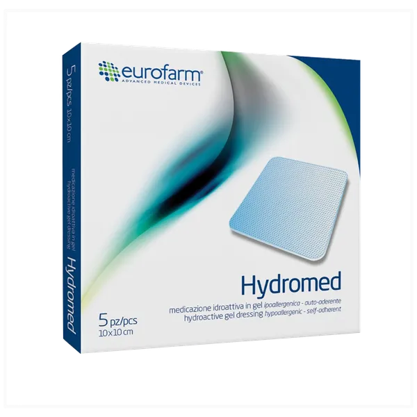Apósito de Hidrogel Hydromed 10cm X 10cm Eurofarm 5 Unds